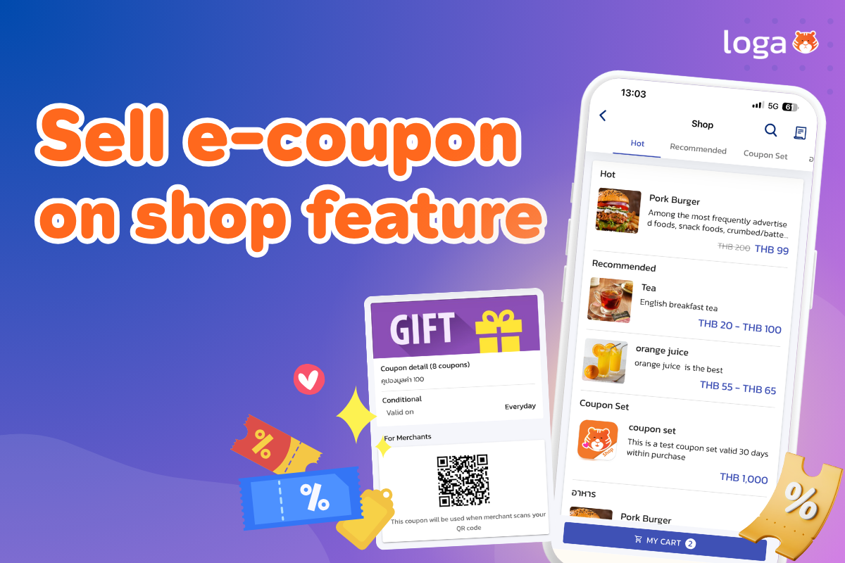 Sell e-coupon on shop feature